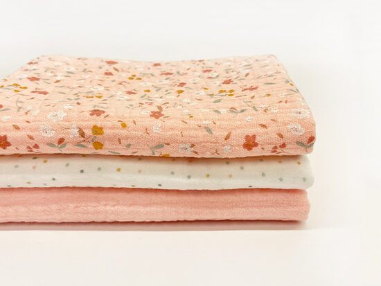 Muslīna dvielīšu komplekts, rozā
